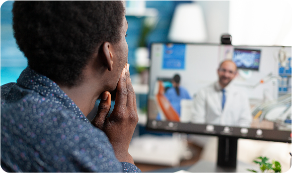 Telehealth conversation with a provider